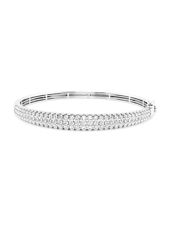 Luxury Group Inlaid 18K Gold Lab-Grown Bracelet 3.0ct D VS1 IGI
