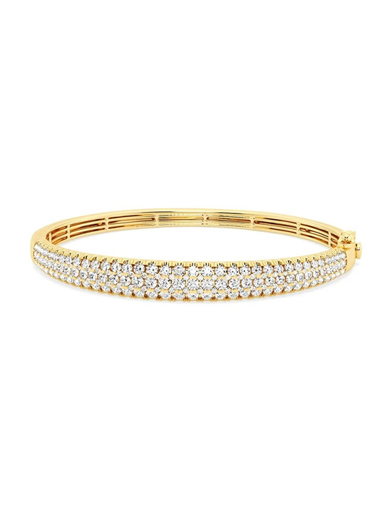 Luxury Group Inlaid 18K Gold Lab-Grown Bracelet 3.0ct D VS1 IGI