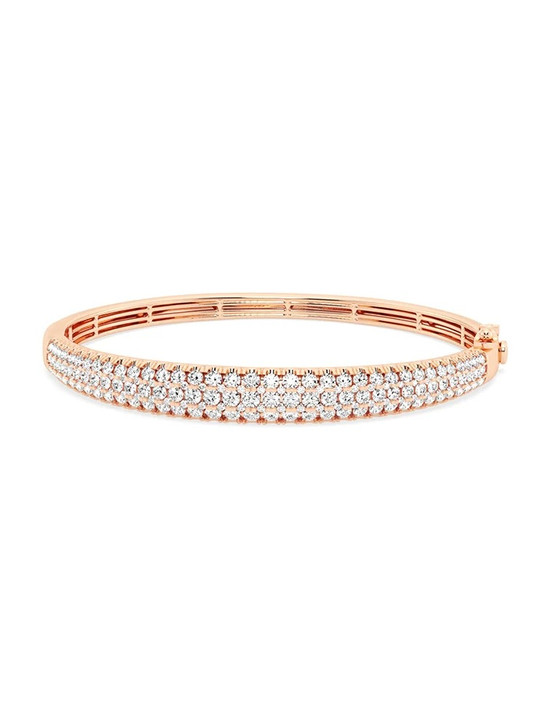 Luxury Group Inlaid 18K Gold Lab-Grown Bracelet 3.0ct D VS1 IGI