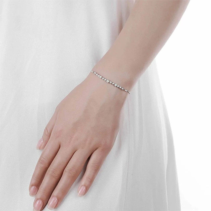 Inlaid 18K Gold Lab-Grown Bracelet 0.50ct D VS1 IGI