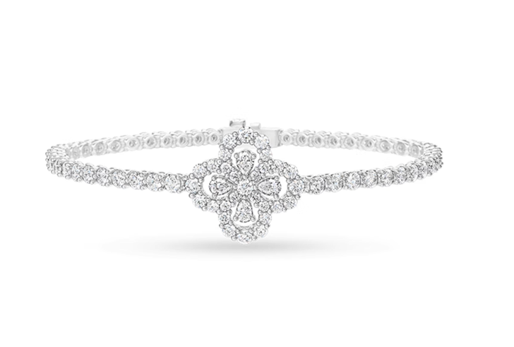 Clover 18K Gold Lab-Grown Diamond Bracelet 4.4ct D VS1 IGI