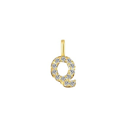 Letter Pendant 18K Gold Lab-Grown Diamond E VS1 IGI