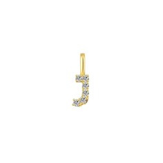 Letter Pendant 18K Gold Lab-Grown Diamond E VS1 IGI