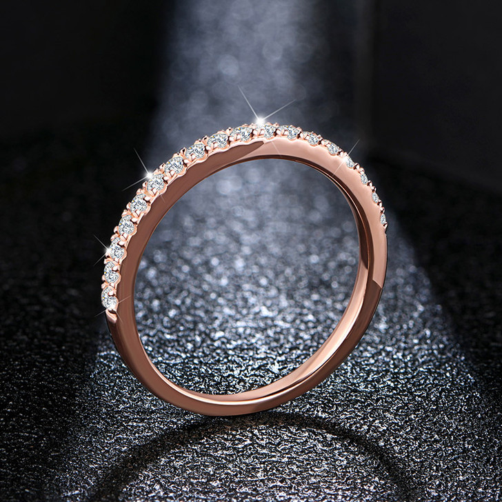 0.27 CTW 18K Rose Gold Plated Sparkling Band