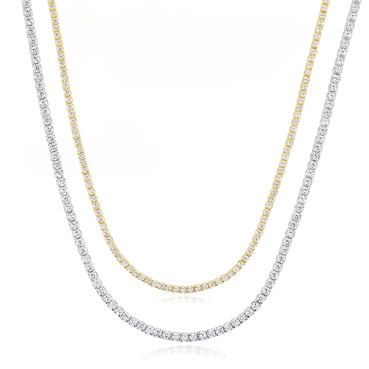 Sparkling Pave Moissanite Tennis Necklace