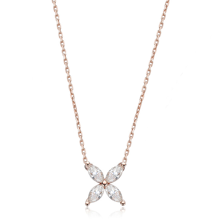 Radiant Four Cut Marquise Collier Necklace