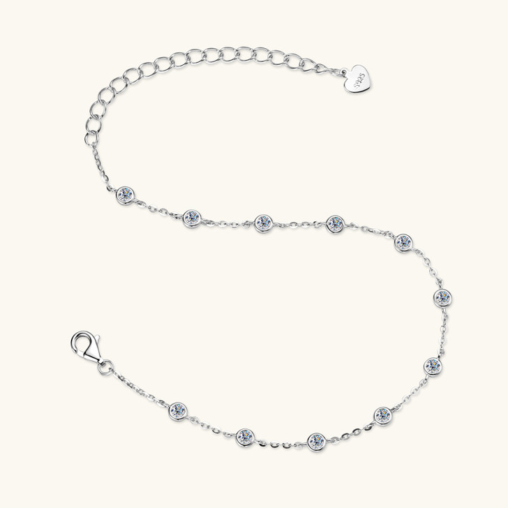 Rounded Sparkling Bezel Fashion Bracelet