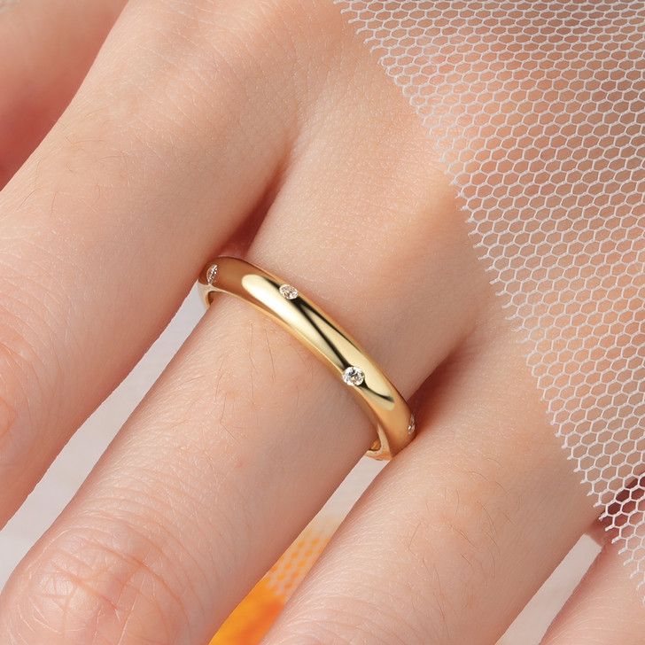 Sparkling Droplets Moissanite Ring