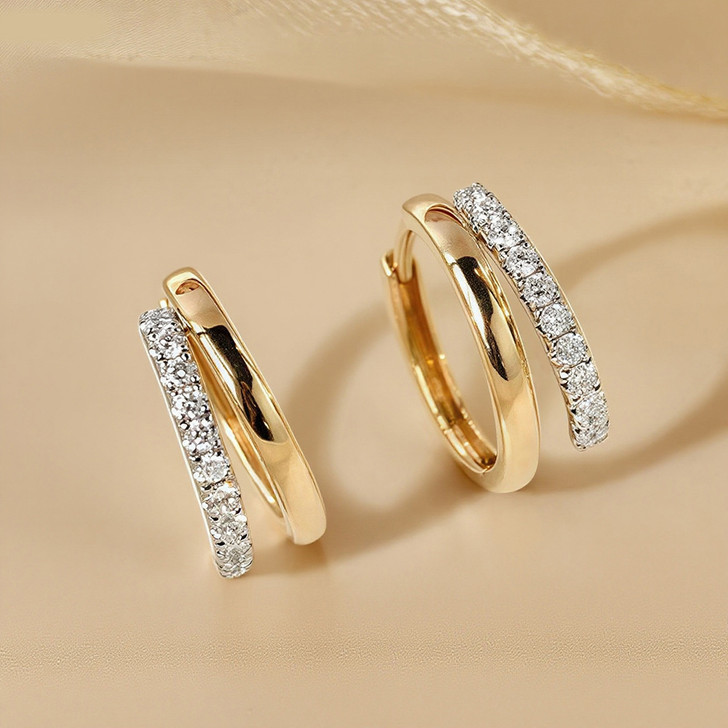EONCO Odette Moissanite Hoop Earrings for Women