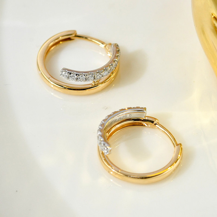 EONCO Odette Moissanite Hoop Earrings product image