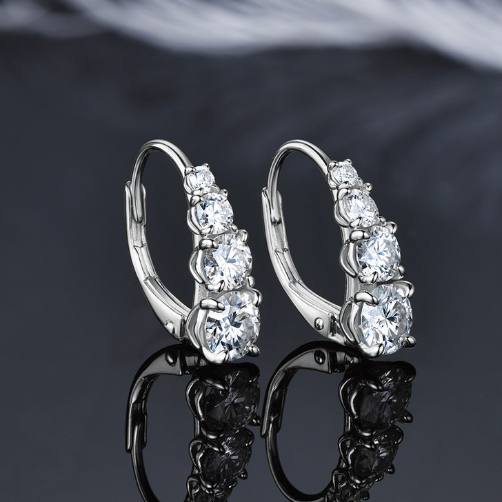 EONCO Radiance Moissanite Hoop Earrings product image