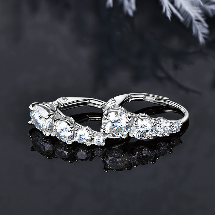 EONCO Radiance Moissanite Hoop Earrings product image