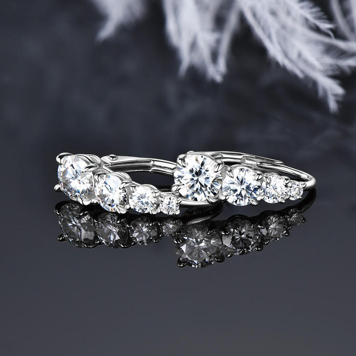 EONCO Radiance Moissanite Hoop Earrings product image