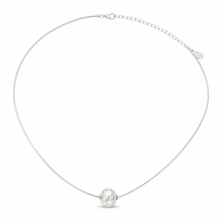 Silver-Tone Beaded Pendant Necklace for Women