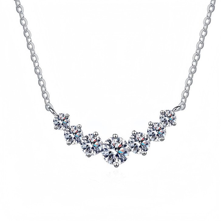 Square Cubic Zirconia Pendant Necklace for Women