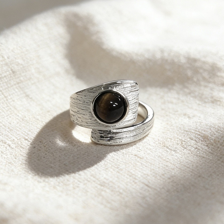 Adjustable Statement Ring in 925 Sterling Silver