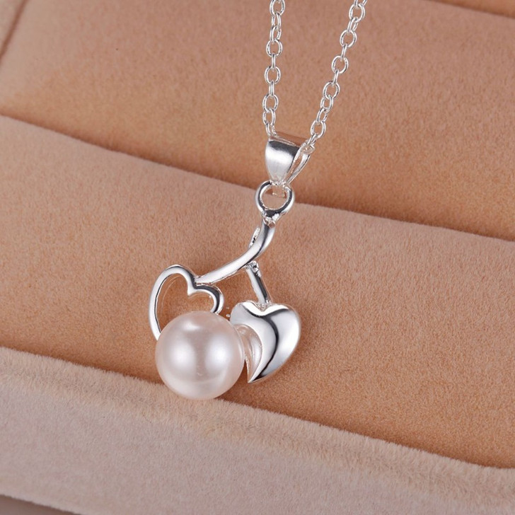 Freshwater Pearl Pendant Necklace in 925 Sterling Silver – product view 2