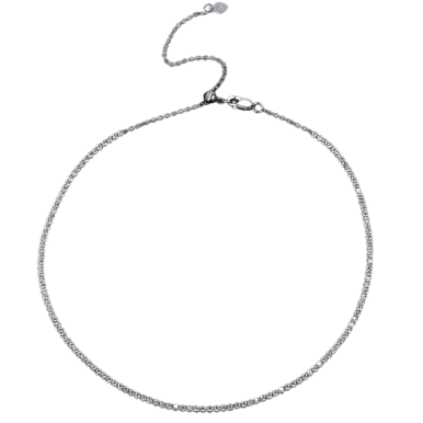 Sparkling Pave Moissanite Tennis Necklace 925 Sterling Silver
