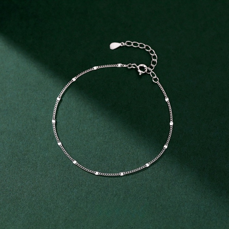 Charm Anklet for Women – Silver Tone