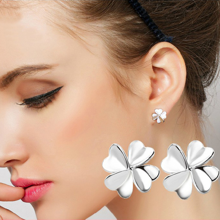 Flower Earrings for Women – Silver Tone – Style C – product image