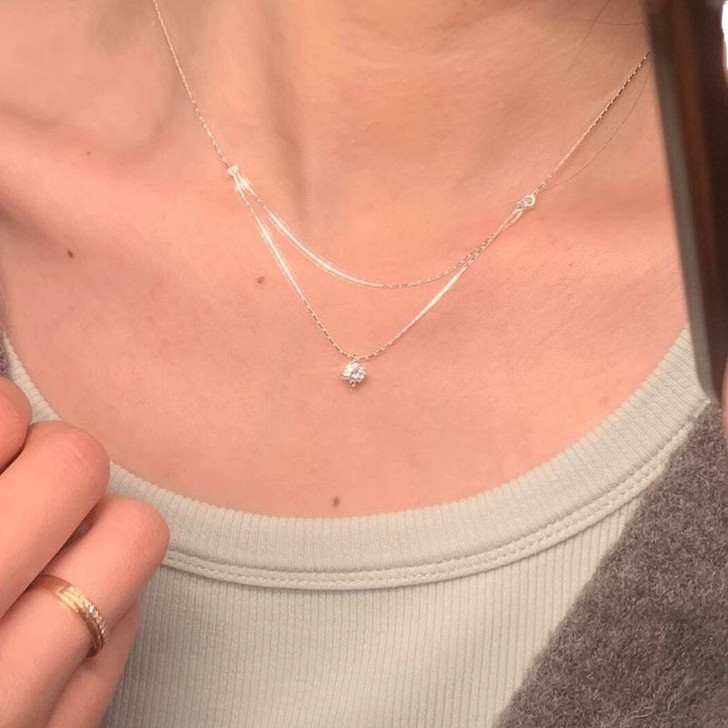 Charm Pendant Necklace for Women – Platinum – product image