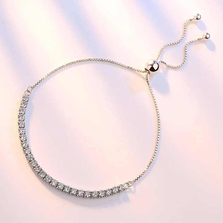 Wren Cubic Zirconia Tennis Bracelet for Women – Silver Tone