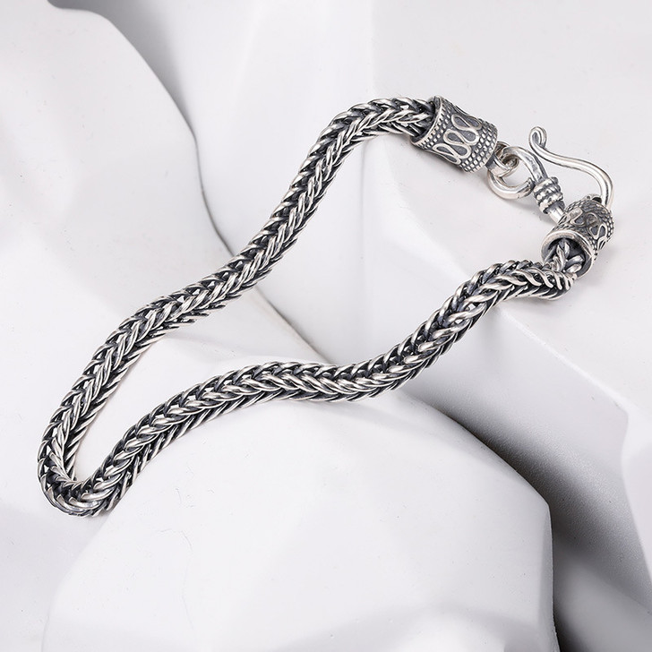 Vintage Sterling Silver Chain Bracelet (3)