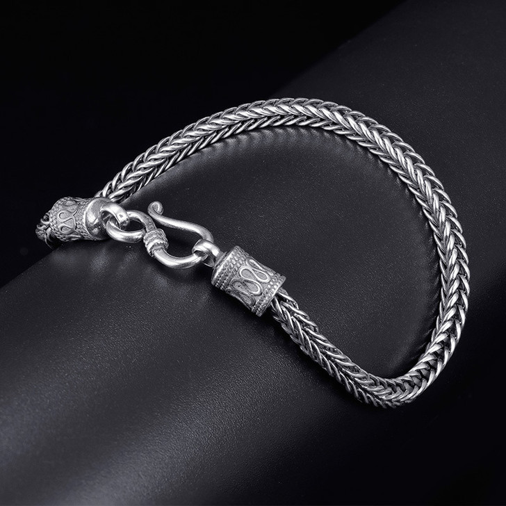 Vintage Sterling Silver Chain Bracelet (4)