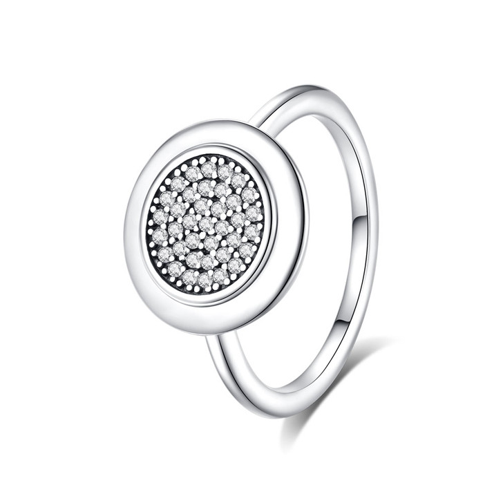 NBSAMENG Square Zircon Halo Ring – Rose Gold Tone Size 8