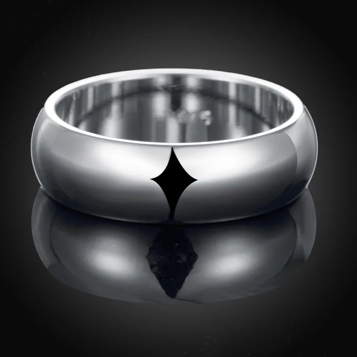 Polished Dome Band Ring – Sterling Silver Size 6 (2)