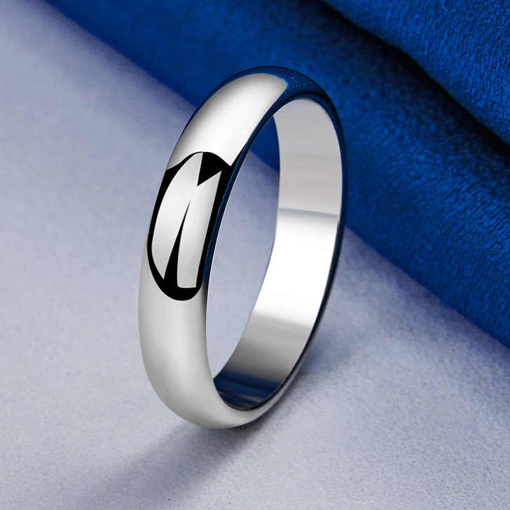 Minimal Polished Band Ring – Sterling Silver Size 8 (2)