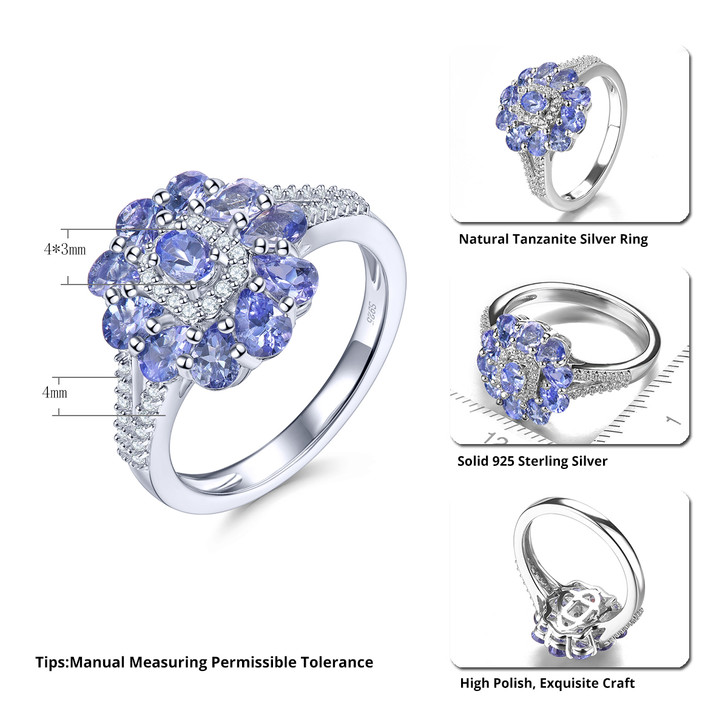 1.5ct Tanzanite Ring – Sterling Silver Size 6 (2)