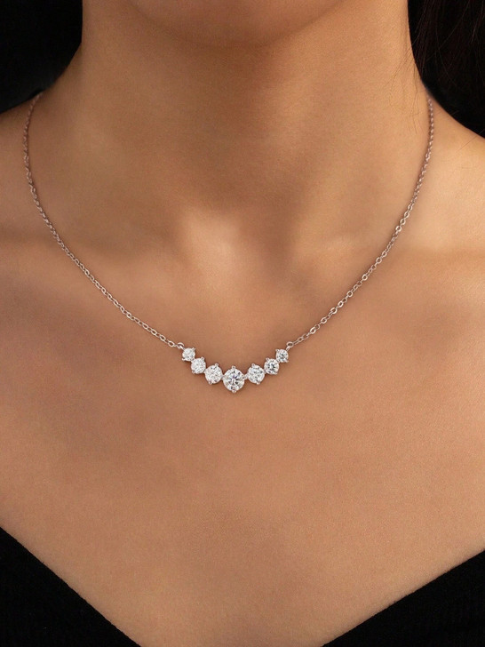 1.7ct Moissanite Pendant Necklace – Sterling Silver (3)
