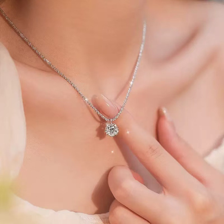 J0076 Zircon Pendant Necklace – Sterling Silver (3)