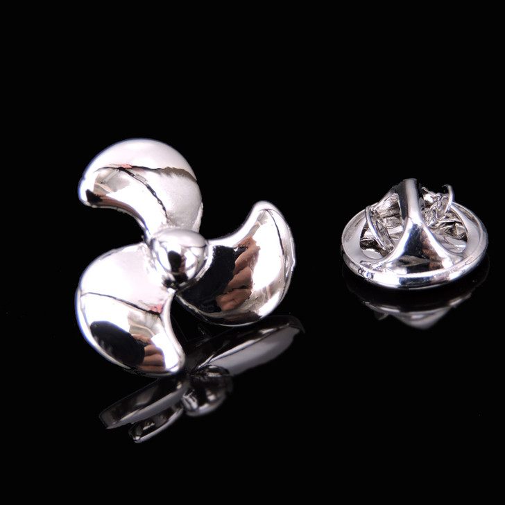 Silver-Tone Propeller Lapel Pin – Style 14