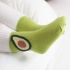 Generic Green 3D Avocado Fruit Socks, vibrant green socks with a 3D avocado design on the ankle area.