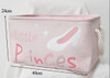Generic Castle Three-Layer Storage Basket, Pink fabric storage box with ballet shoe and star designs, measuring 40cm by 24cm for organizing household items.