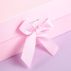 OONA Folding Pink Gift Box with Satin Ribbon, pink gift box with satin ribbon tied in a bow, elegant packaging for gifts.