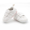 Generic Sneaker Shoes Hook Loop, white baby sneakers with hook-and-loop closures for easy wearing.