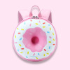 Generic Backpack Preschool Donut Series, pink children's backpack with donut design and colorful sprinkles pattern.