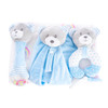 Generic Gift Pack Bear Accessories And Blanket Blue, soft plush bear themed baby accessories and blanket set in blue.
