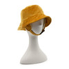 Generic Winter Bucket Hats Ear Flaps, yellow quilted winter hat with ear flaps and chin strap.