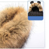 Minnie Me Stroller Bag Winter Windproof Sleeping Bag, close-up of the faux fur exterior and padded interior with bear ear accents.
