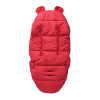 Minnie Me Stroller Bag Winter Windproof Sleeping Bag, red insulated baby stroller sleeping bag with bear ear design for cold weather.