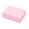 Folding box Gift box Spot magnet, pink textured gift box with a foldable lid for packaging or gifting.