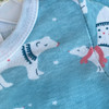 Generic Polar Bear Layette Set 5 Pieces, baby clothing with polar bear and snowflake print in blue, white, and pink colors.