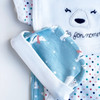 Generic Polar Bear Layette Set 5 Pieces, baby clothes with polar bear embroidery and colorful polka dot accents.
