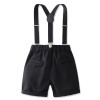 OONA Mike Short Suite Suspender, black shorts with adjustable suspenders.