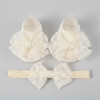 Lace Bow Knit Socks & Headband Set