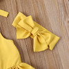 Strap Ruffle Tops Ripped Denim Short Pants